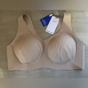 NWT Honeylove Bra Tan Full Coverage Unlined Wireless Adjustable Clasp Back; 1X